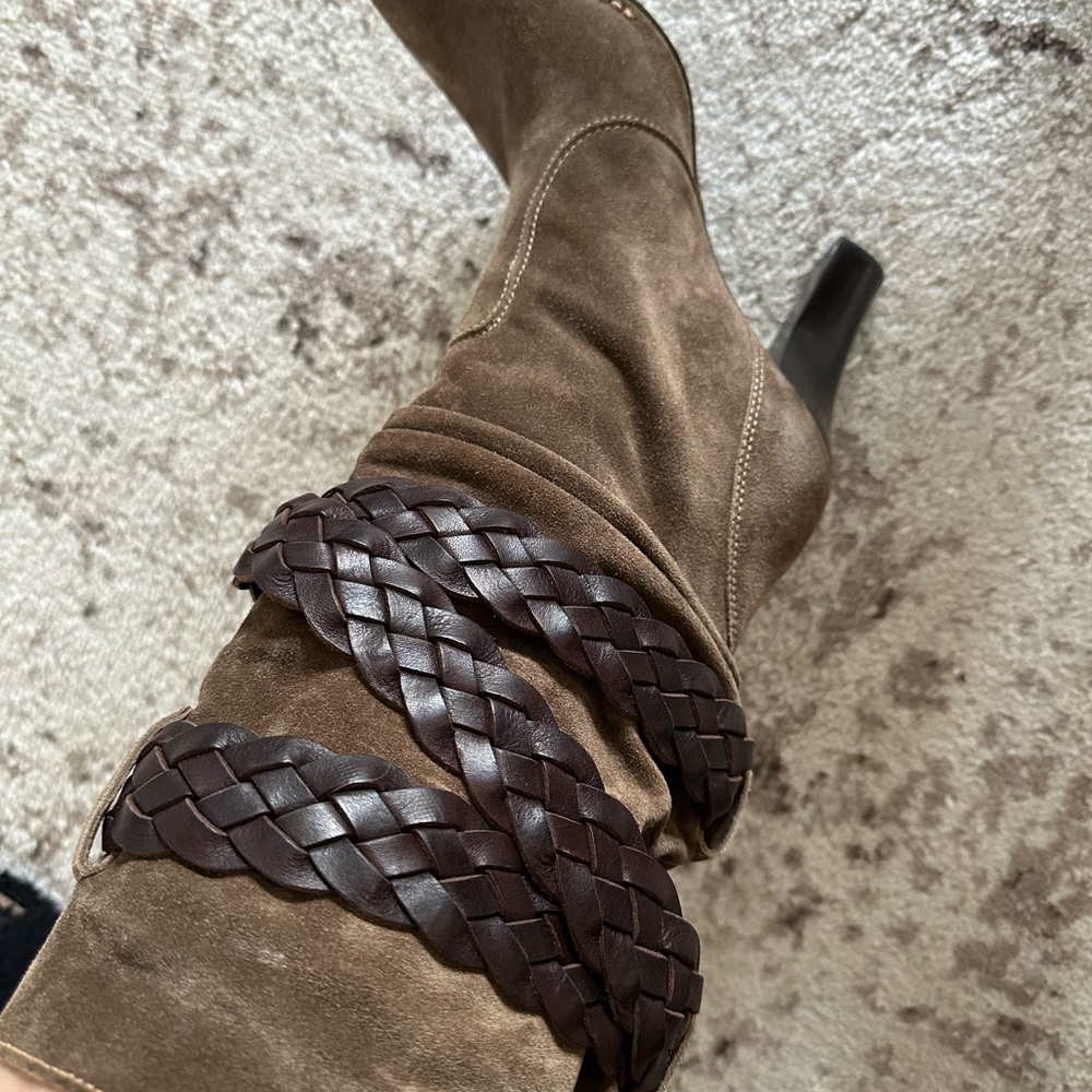 Coach Suede Heeled Boots - Picture 2 of 16